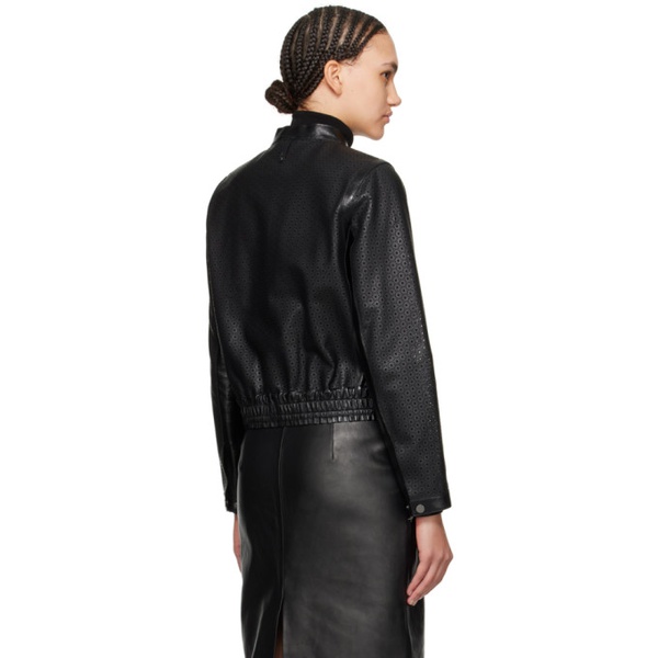  맥케이지 MACKAGE Black Noelia Leather Jacket 241015F064007