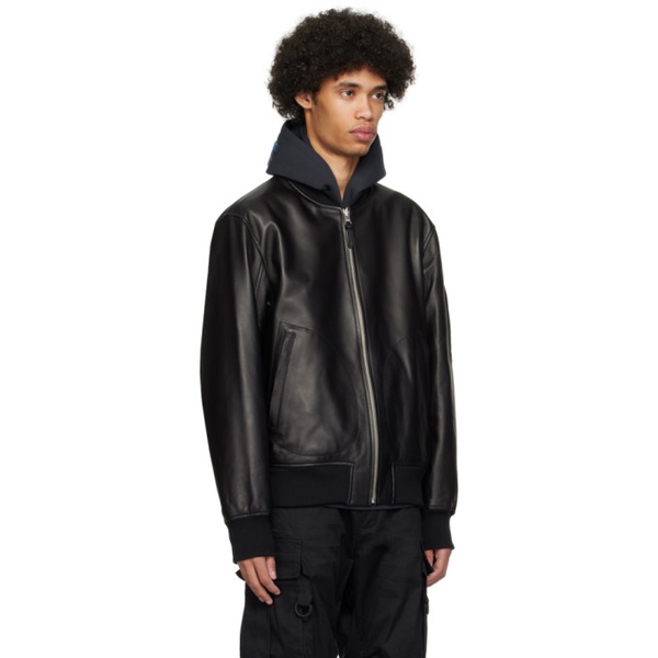  맥케이지 MACKAGE Black Easton Reversible Leather Jacket 241015M181002