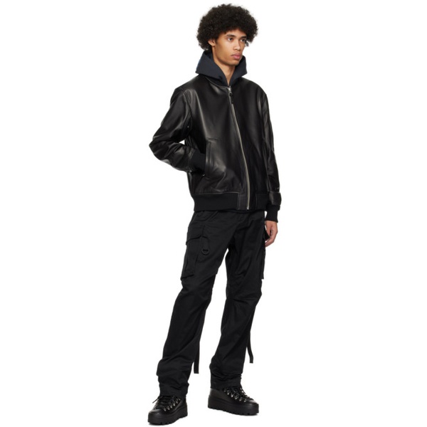  맥케이지 MACKAGE Black Easton Reversible Leather Jacket 241015M181002