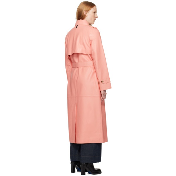  맥케이지 MACKAGE Pink Gael-V Leather Trench Coat 241015F064006