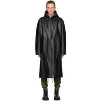 맥케이지 MACKAGE Black Alban Leather Coat 232015M181001