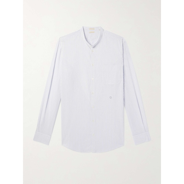  마시모 알바 MASSIMO ALBA Grandad-Collar Striped Cotton Shirt 1647597327644545