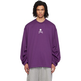 마스터마인드 월드 MASTERMIND WORLD Purple Oversized Long Sleeve T-Shirt 241968M213035