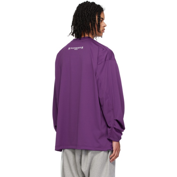  마스터마인드 월드 MASTERMIND WORLD Purple Oversized Long Sleeve T-Shirt 241968M213035