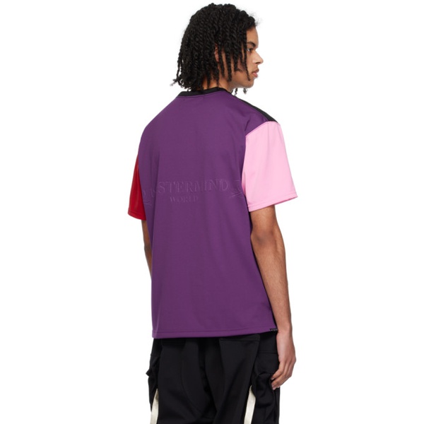  마스터마인드 월드 MASTERMIND WORLD Black & Purple Embossed T-Shirt 241968M213043