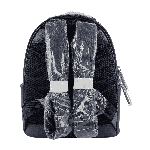 MCM Women's Blue Nylon Luft Hoodie Backpack With Detachable Hood