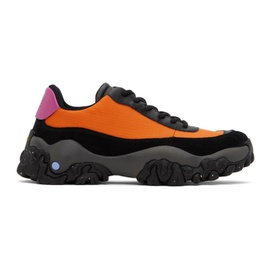 MCQ Black & Orange L11 Crimp Sneakers 222461M237009