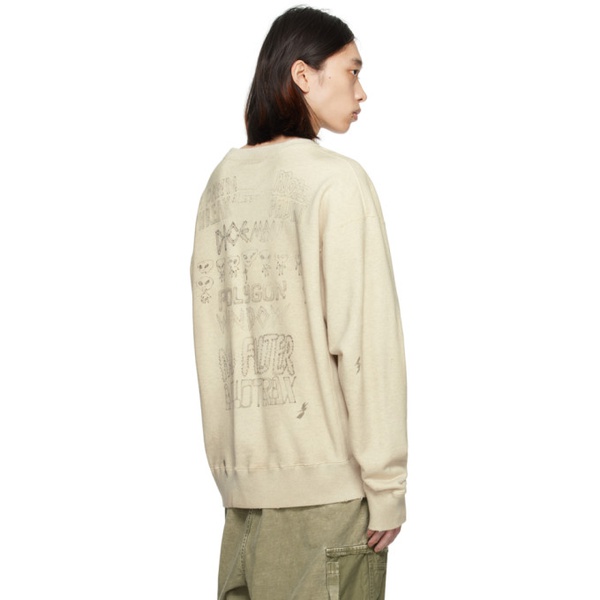  미하라 야스히로 MIHARAYASUHIRO 오프화이트 Off-White Distressed Sweatshirt 241551M204002