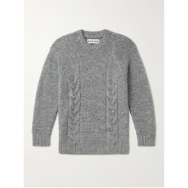 MILES LEON Cable-Knit Cotton, Alpaca and Merino Wool-Blend Sweater 1647597303157331