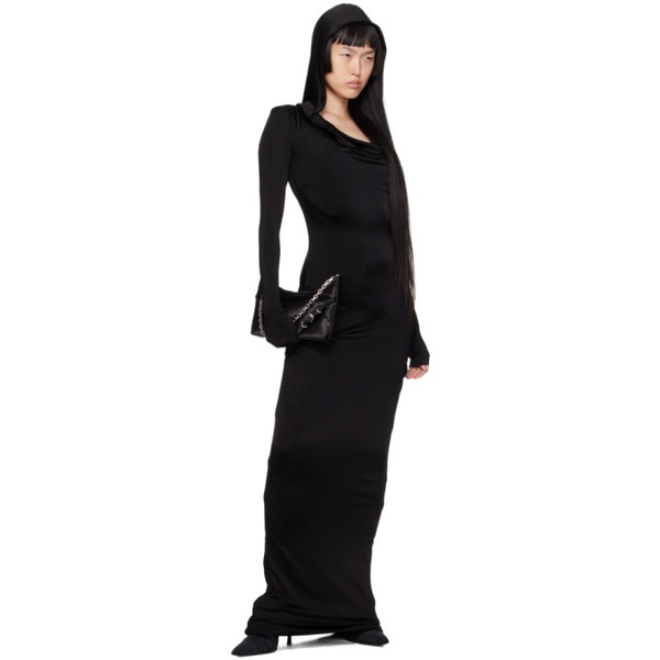  미스비헤이브 MISBHV Black Hooded Maxi Dress 232937F055003