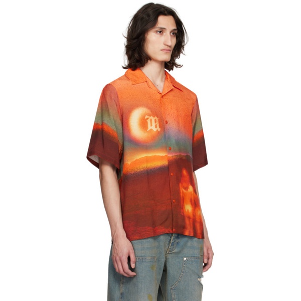  미스비헤이브 MISBHV Orange Walking On A Dream Shirt 241937M192003
