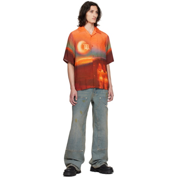  미스비헤이브 MISBHV Orange Walking On A Dream Shirt 241937M192003