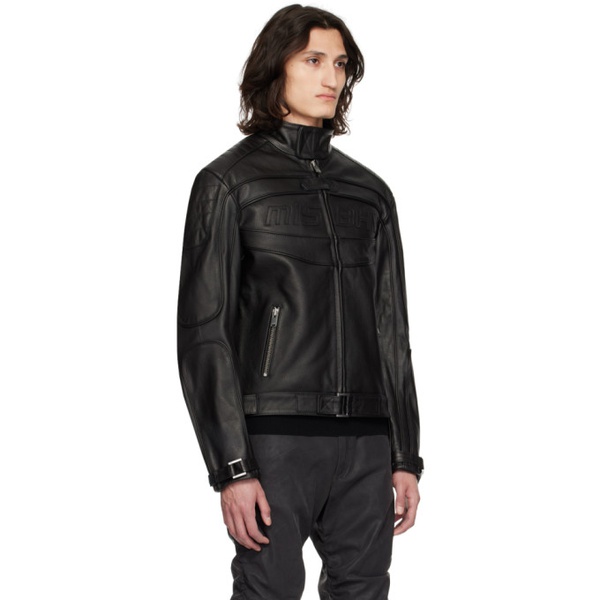  미스비헤이브 MISBHV Black Fast Leather Jacket 241937M181000