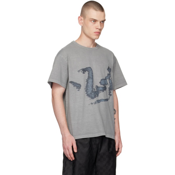  미스비헤이브 MISBHV Gray Gaspar T-Shirt 231937M213013