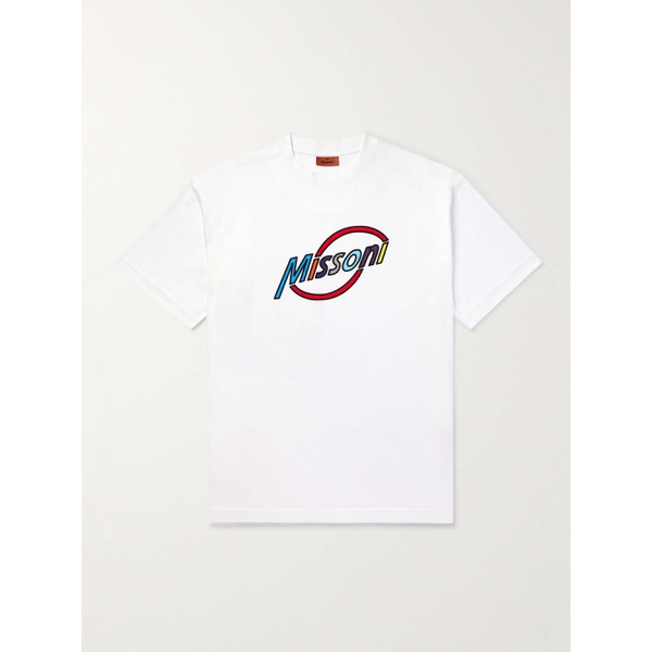 미소니 MISSONI Logo-Print Cotton-Jersey T-Shirt 1647597315444031