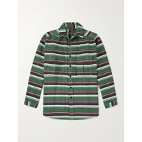 MONITALY Giorgio Striped Cotton-Flannel Shirt 1647597319075380