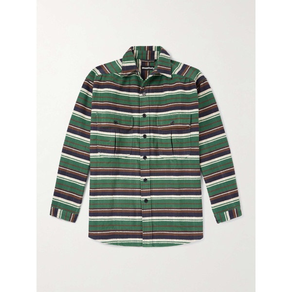  MONITALY Giorgio Striped Cotton-Flannel Shirt 1647597319075380