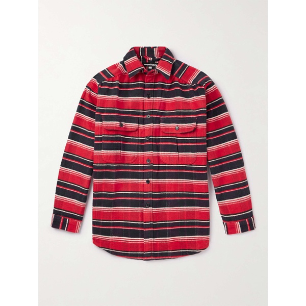  MONITALY Giorgio Striped Cotton-Flannel Shirt 1647597319075426