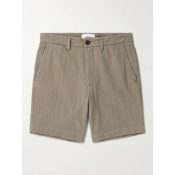 MR P. Slim-Fit Straight-Leg Stretch-Cotton Seersucker Shorts 1647597327150591