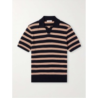 MR P. Striped Ribbed Merino Wool Polo Shirt 1647597336538714