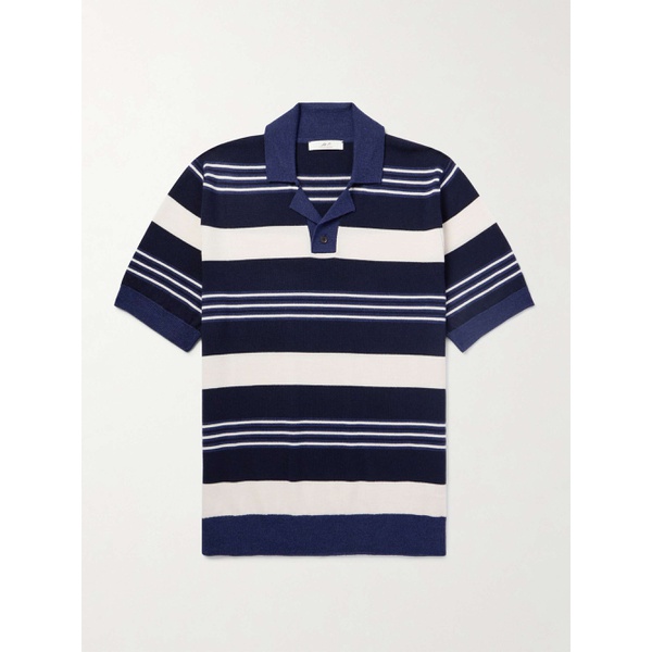  MR P. Camp-Collar Striped Merino Wool Polo Shirt 1647597331861536