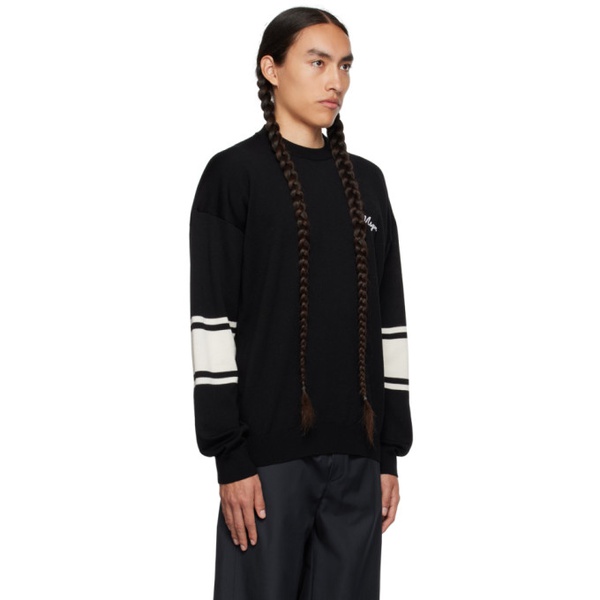  MSGM Black Embroidered Sweater 232443M201004