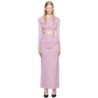 MSGM Pink Cutout Maxi Dress 232443F055002