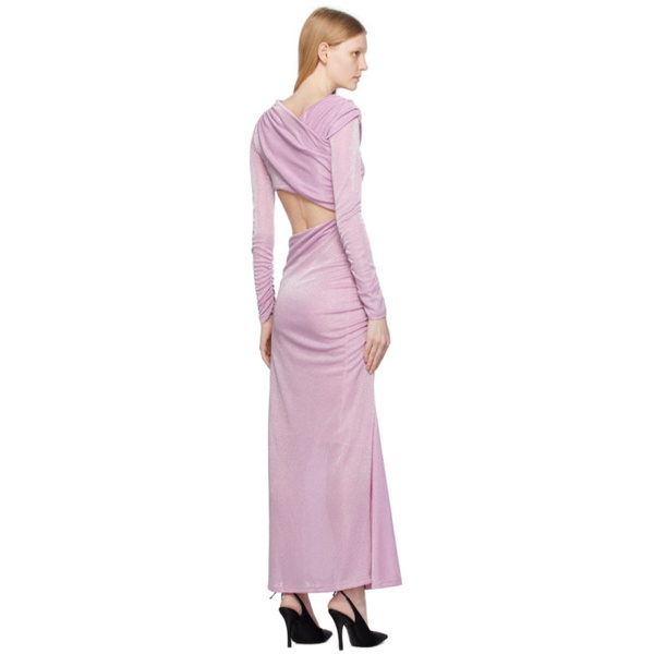  MSGM Pink Cutout Maxi Dress 232443F055002