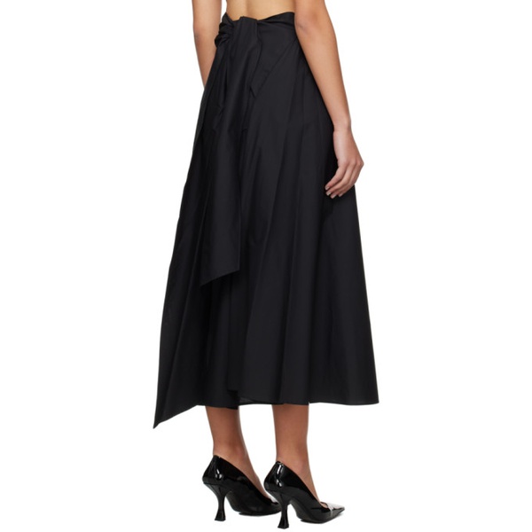  MSGM Black Tie Maxi Skirt 241443F093003