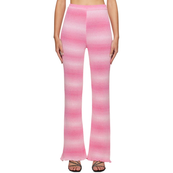  MSGM Pink Gradient Trousers 241443F087002