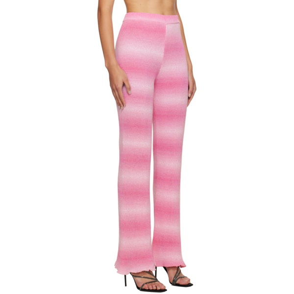  MSGM Pink Gradient Trousers 241443F087002