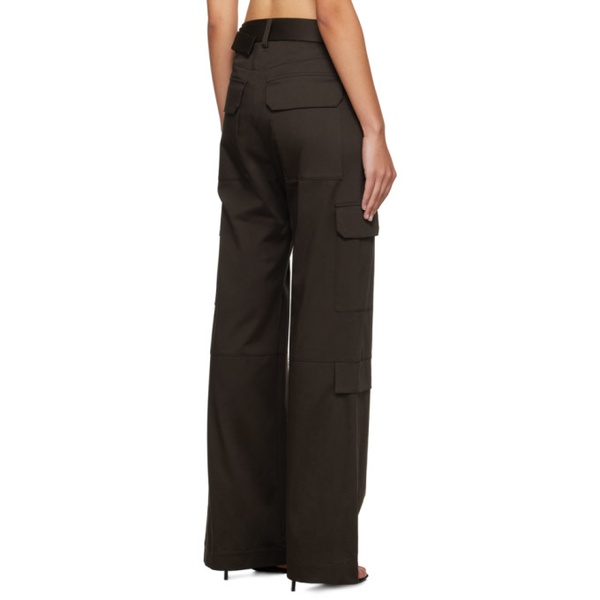  MSGM Brown Tailored Trousers 241443F087009