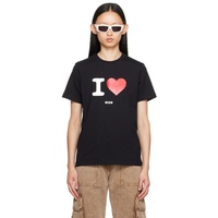 MSGM Black Heart T-Shirt 232443F110021