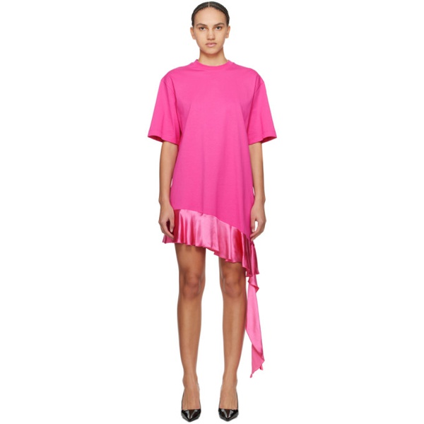  MSGM Pink T-Shirt Minidress 241443F052000