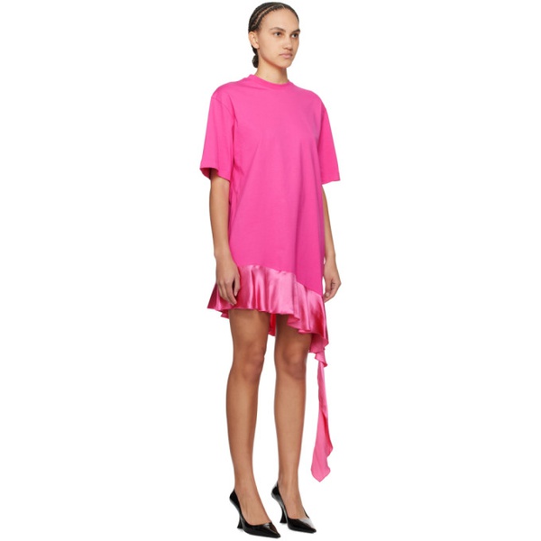  MSGM Pink T-Shirt Minidress 241443F052000