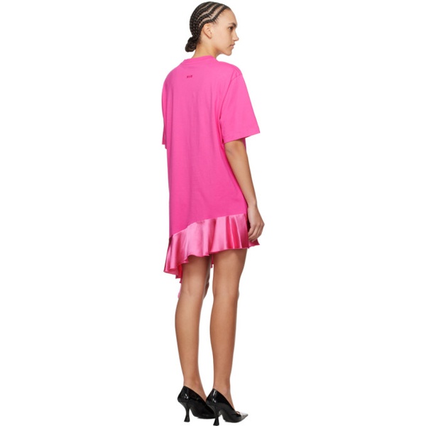  MSGM Pink T-Shirt Minidress 241443F052000