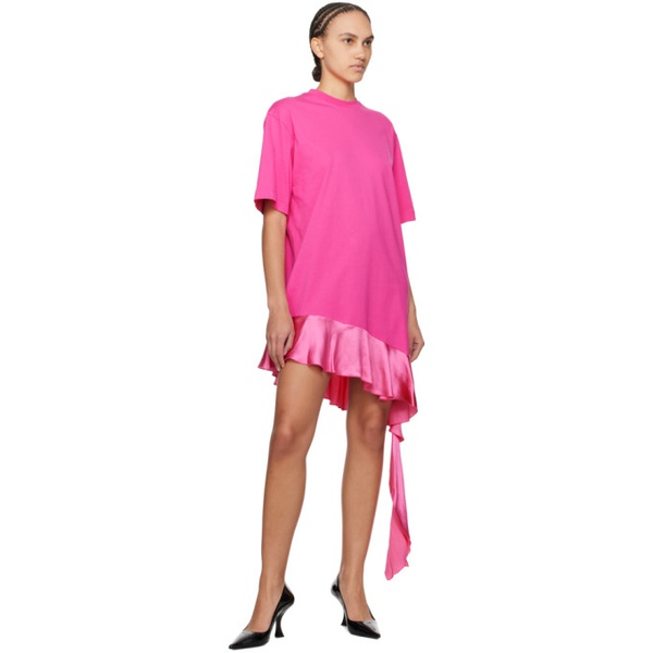  MSGM Pink T-Shirt Minidress 241443F052000