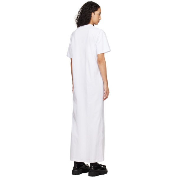  MSGM White Micro Maxi Dress 241443F055022