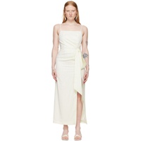 MSGM 오프화이트 Off-White Pinstripe Maxi Dress 241443F055007