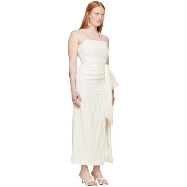  MSGM 오프화이트 Off-White Pinstripe Maxi Dress 241443F055007