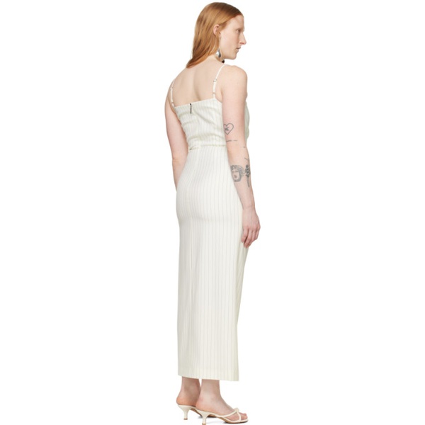  MSGM 오프화이트 Off-White Pinstripe Maxi Dress 241443F055007