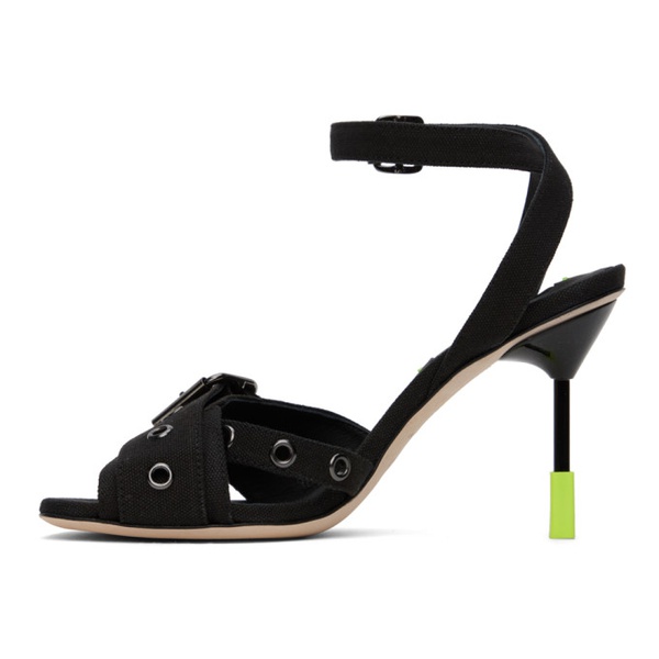  Black Iconic MSGM Heeled Sandals 241443F125000