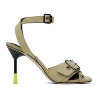 Beige Iconic MSGM Heeled Sandals 241443F125001