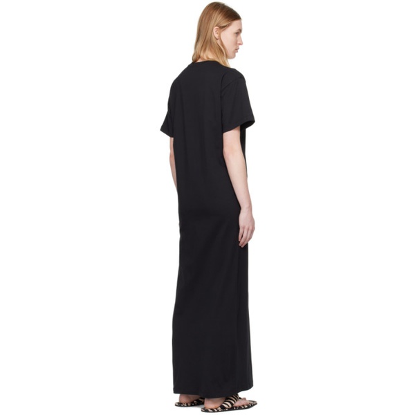 MSGM Black Printed Maxi Dress 241443F055018