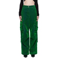 MSGM Green Flocked Jeans 232443F069008