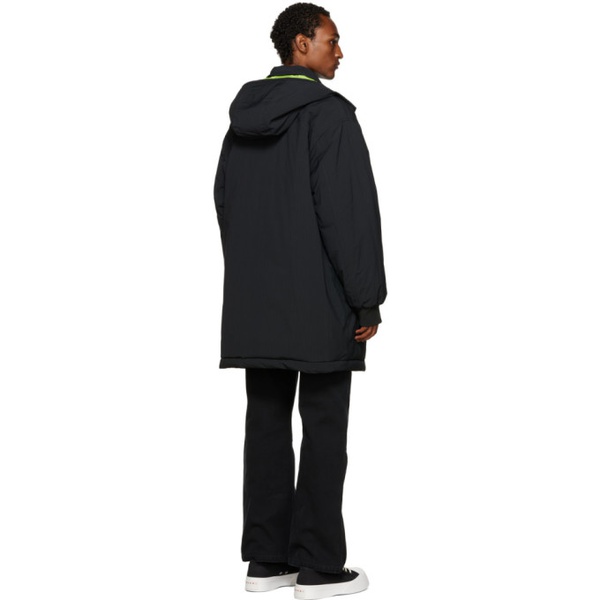  MSGM Black Insulated Coat 222443M176004