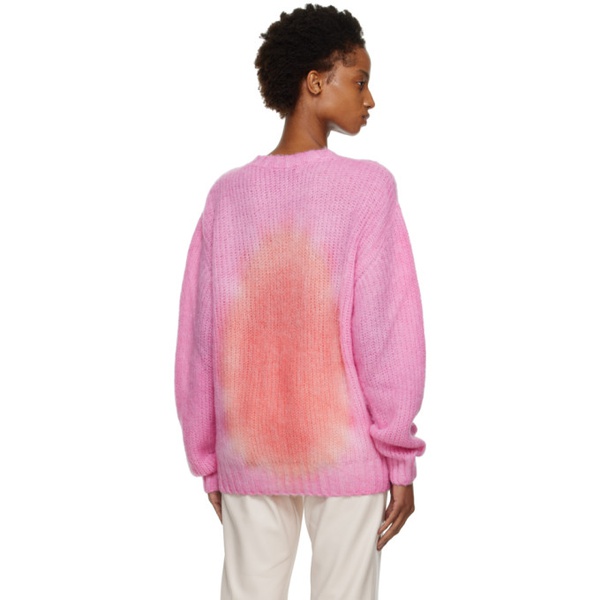  MSGM Pink Tie-Dye Sweater 222443F098000