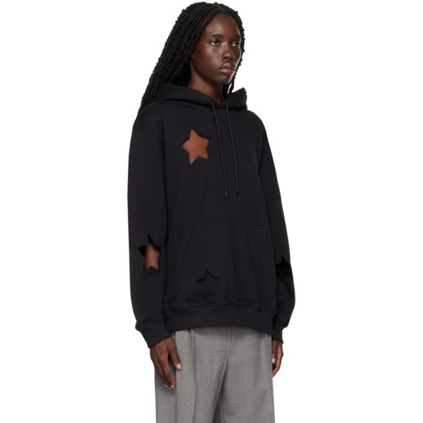  MSGM Black Star Cut Hoodie 222443F097008