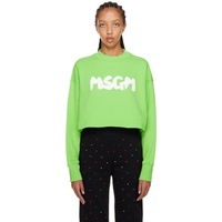 MSGM Green Felpa Sweatshirt 222443F098003