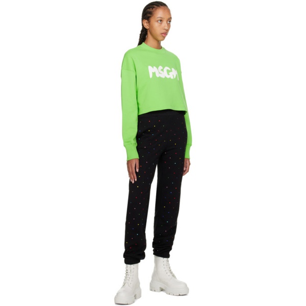  MSGM Green Felpa Sweatshirt 222443F098003